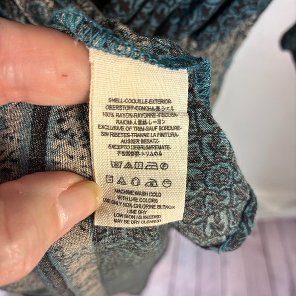 Free People She’s a Lady Reversible Midi Dress in Jade Paisley L - Picture 9 of 11